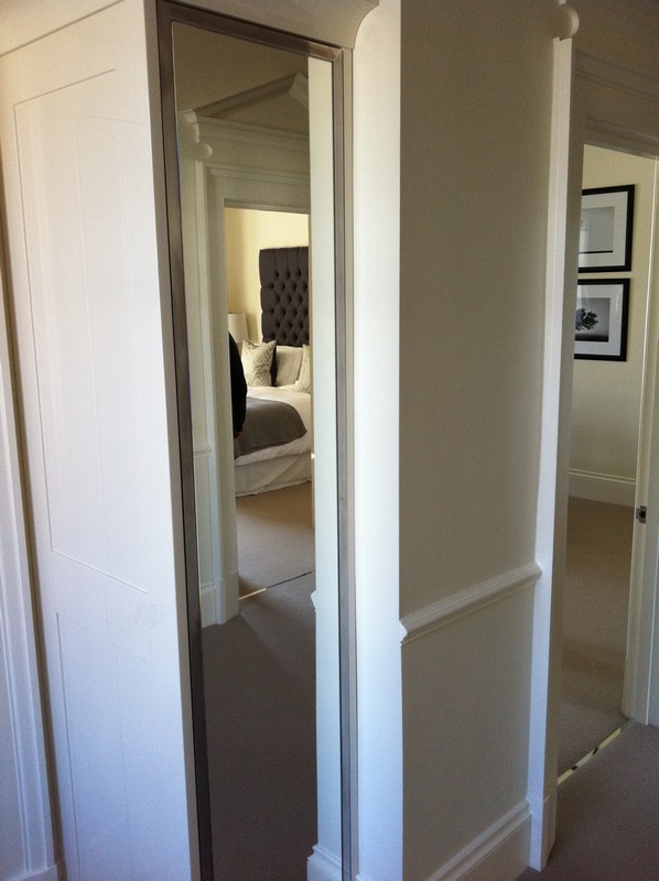 Full-length wardrobe mirror fitted in Clapham Junction home